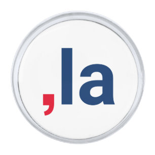 Comma La kamala funny pronunciation patriotic Silver Finish Lapel Pin