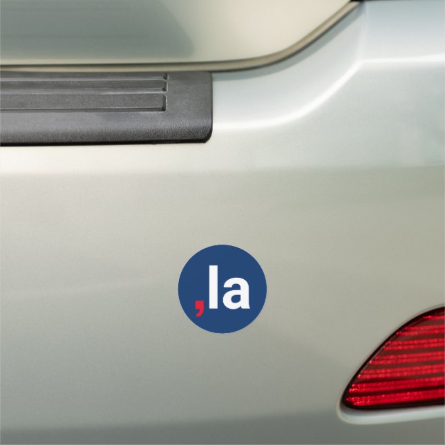 Comma La kamala funny pronunciation red white blue Car Magnet (In Situ)