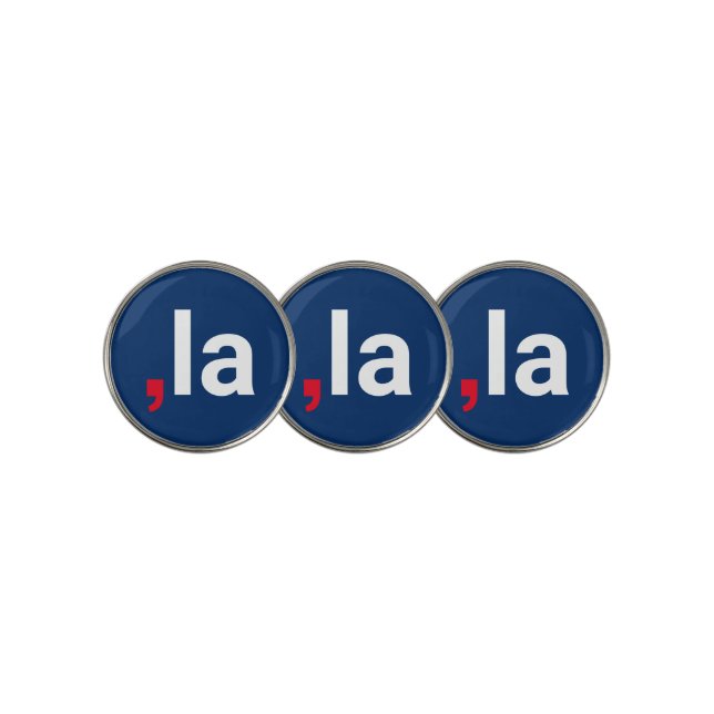 Comma La kamala funny pronunciation red white blue Golf Ball Marker (3 Up)