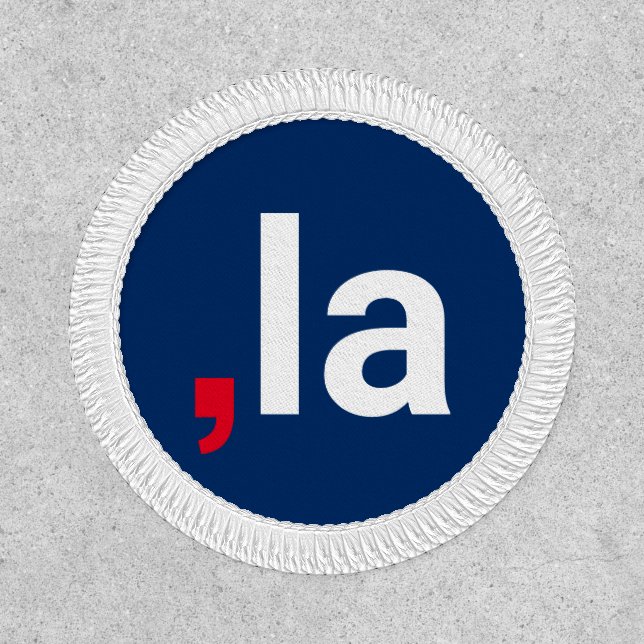 Comma La kamala funny pronunciation red white blue Patch (Front)