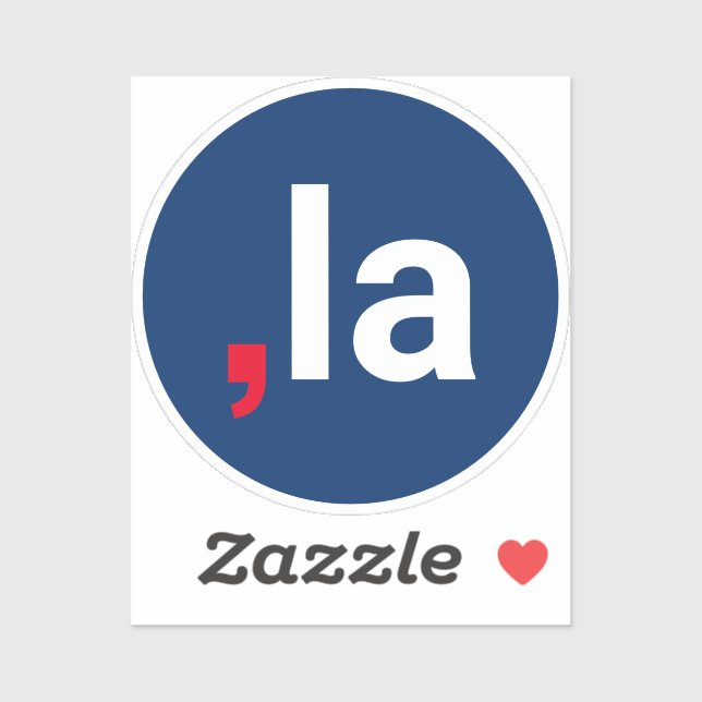 Comma La kamala funny pronunciation red white blue Sticker (Sheet)