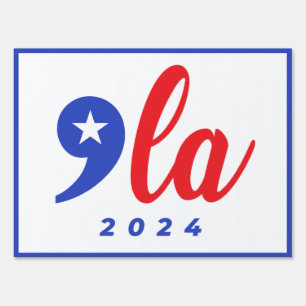  Comma La Kamala Harris 2024 election yard    Sign
