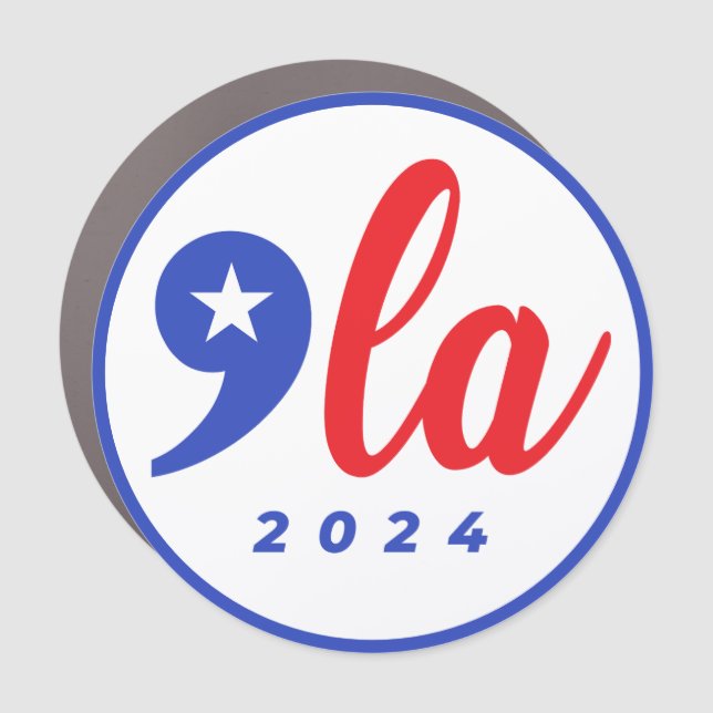  Comma La Kamala Harris 2024 funny election   Car Magnet (Front)