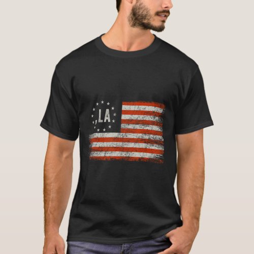 Comma La _ Kamala Harris American Flag Retro  T_Shirt