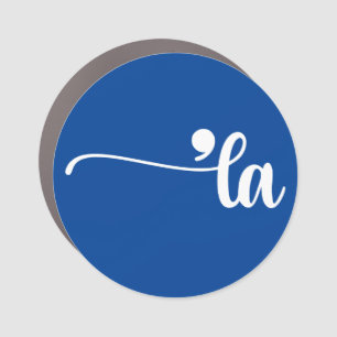 Comma La Kamala Harris Blue Car Magnet