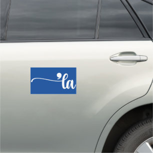 Comma La   Kamala Harris Blue Car Magnet