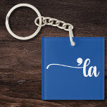 Comma La | Kamala Harris Blue Keychain<br><div class="desc">support Kamala Harris Funny Comma La Kamala Harris Punctuation La Election Vote</div>