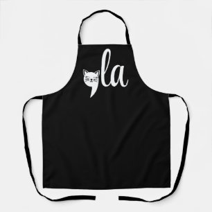 Comma La Kamala Harris - cat mom for Kamala Apron