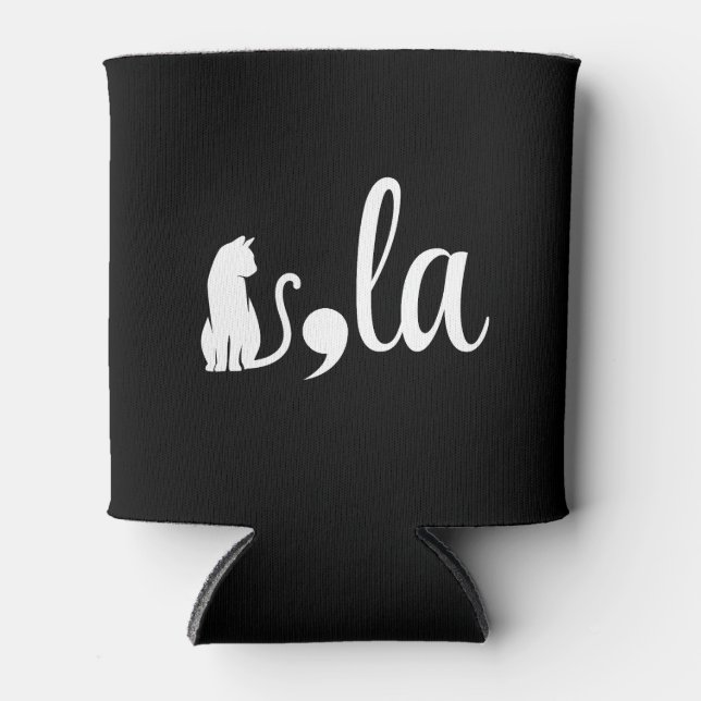 Comma La Kamala Harris - cat mom for Kamala  Can Cooler (Front)