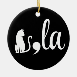 Comma La Kamala Harris - cat mom for Kamala Ceramic Ornament