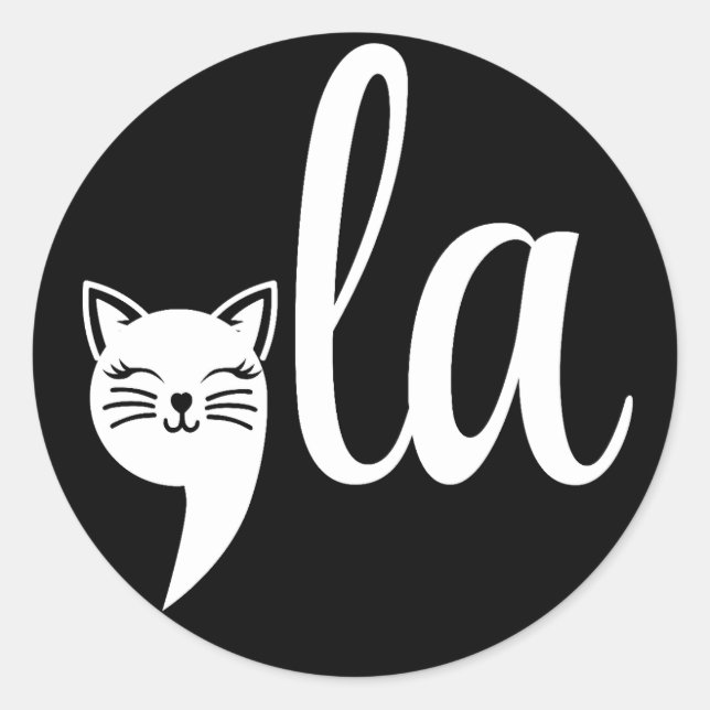 Comma La Kamala Harris - cat mom for Kamala  Classic Round Sticker (Front)