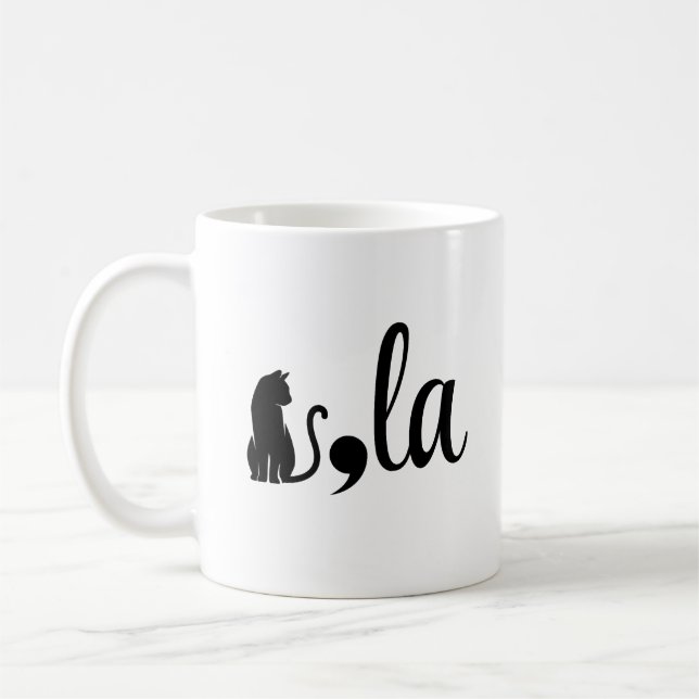 Comma La Kamala Harris - cat mom for Kamala  Coffee Mug (Left)