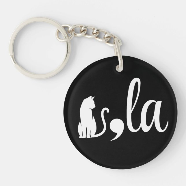 Comma La Kamala Harris - cat mom for Kamala  Keychain (Front)