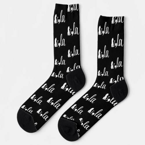 Comma La Kamala Harris _ cat mom for Kamala  Socks