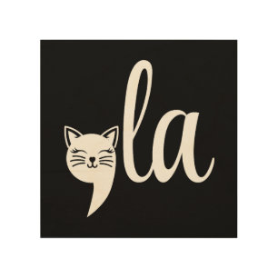 Comma La Kamala Harris - cat mom for Kamala Wood Wall Art