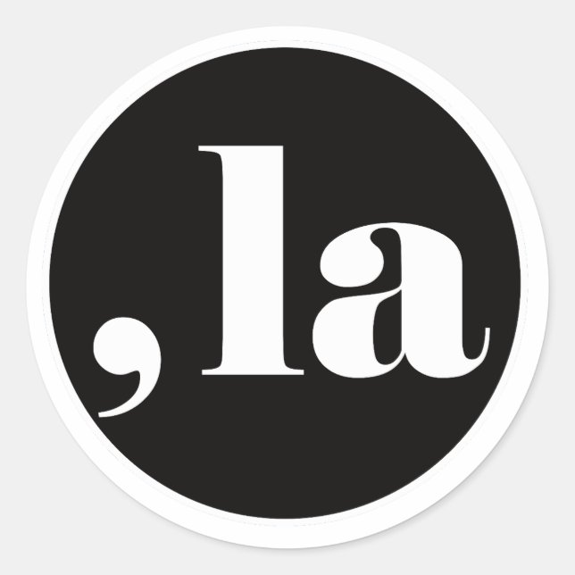 Comma la, Kamala Harris. Classic Round Sticker (Front)