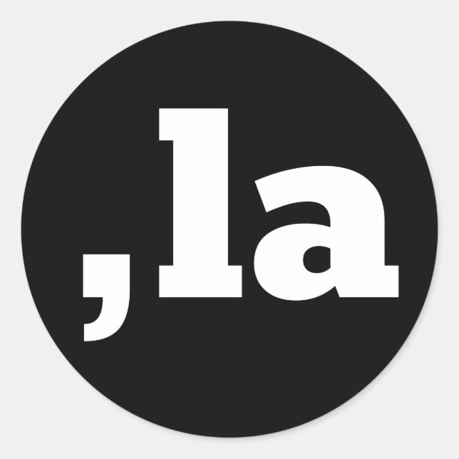 Comma La Kamala Harris - customized text design  Classic Round Sticker (Front)