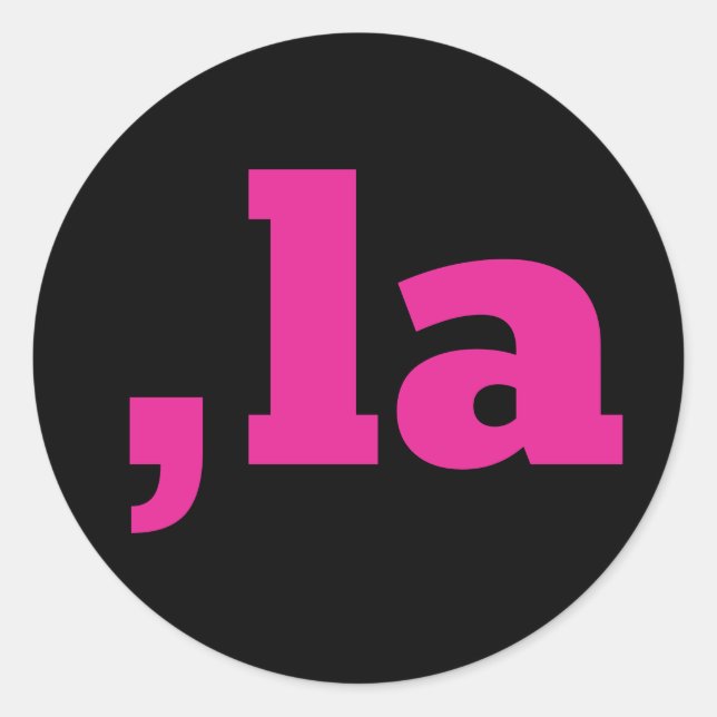 Comma La Kamala Harris - customized text design  Classic Round Sticker (Front)