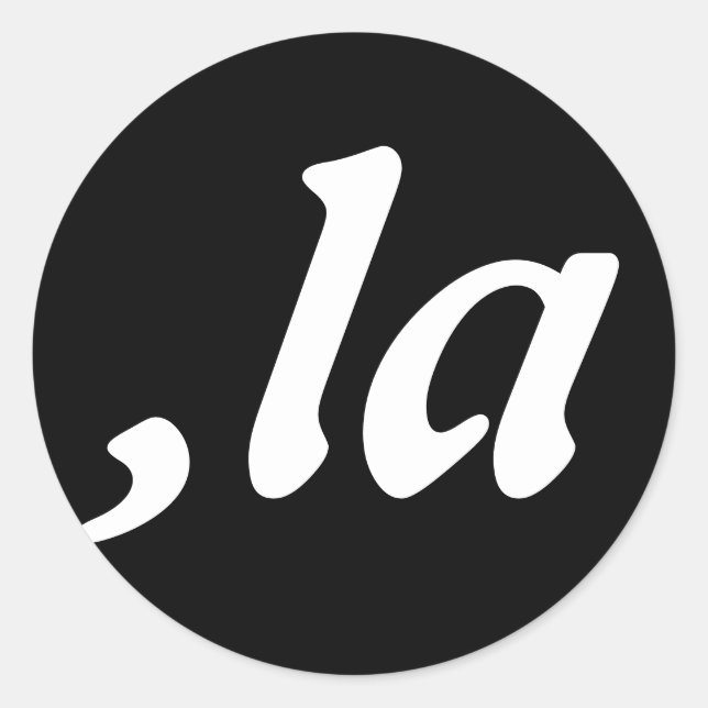 Comma La Kamala Harris - customized text design  Classic Round Sticker (Front)