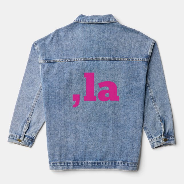 Comma La Kamala Harris - customized text design  Denim Jacket (Back)