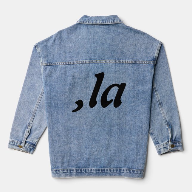 Comma La Kamala Harris - customized text design  Denim Jacket (Back)