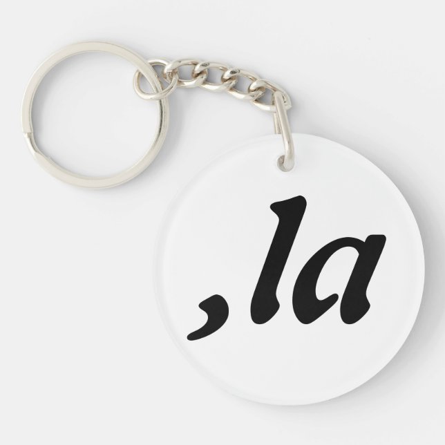 Comma La Kamala Harris - customized text design  Keychain (Front)