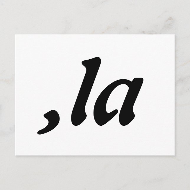 Comma La Kamala Harris - customized text design  Postcard (Front)