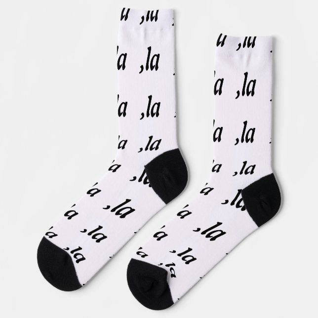 Comma La Kamala Harris - customized text design  Socks (Left)