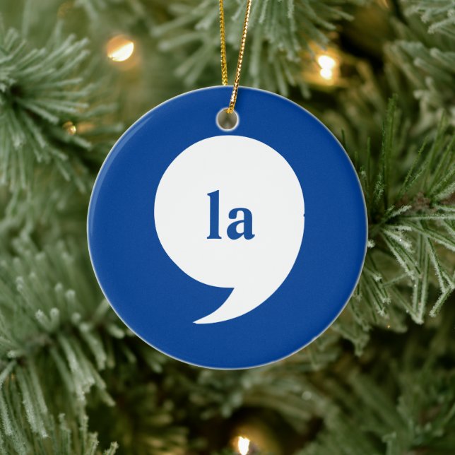 comma-la / Kamala Harris for President 2024 Ceramic Ornament (Tree)