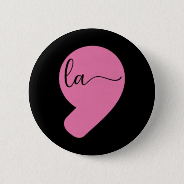Comma La Kamala Harris For President 2024 Election Button (Front)