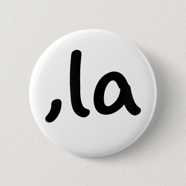 Comma La Kamala Harris For President 2024 Election Button (Front)