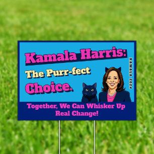comma-la / Kamala Harris for President 2024 yard Sign