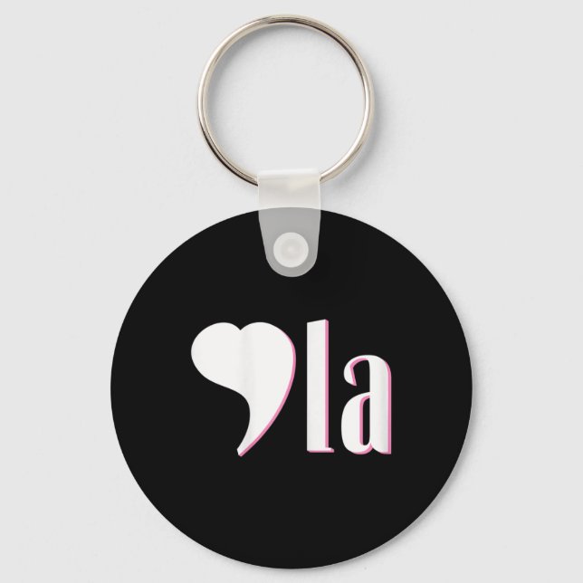Comma La Kamala Harris Funny Democrat Support 2020 Keychain (Front)