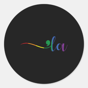 Comma La Kamala Harris Lgbt Cute Postive Election  Classic Round Sticker