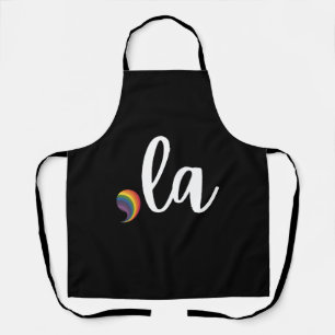 Comma La Kamala Harris Pride Rainbow LGBQ Gay Apron