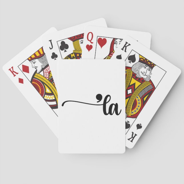 Comma La Kamala Harris Punctuation La Election Poker Cards (Back)