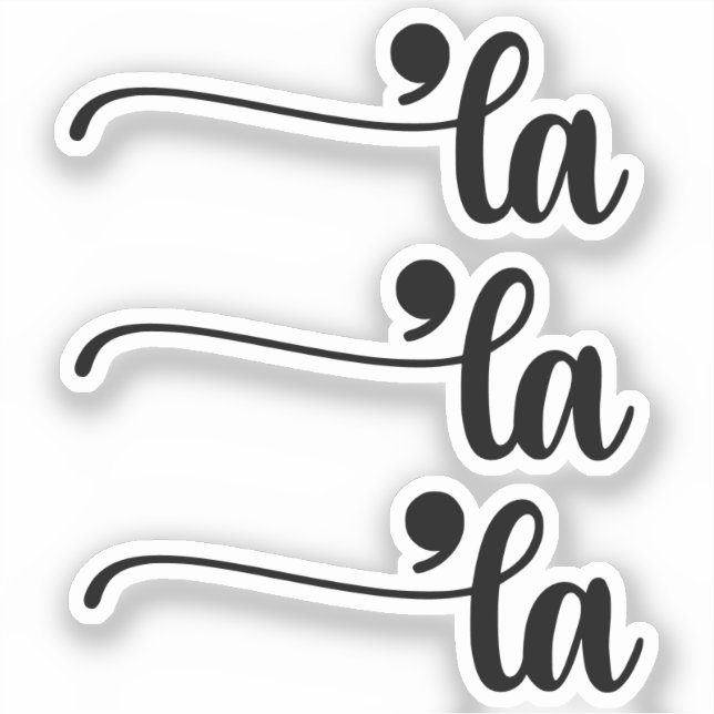 Comma La Kamala Harris Punctuation La Election Sticker (Front)