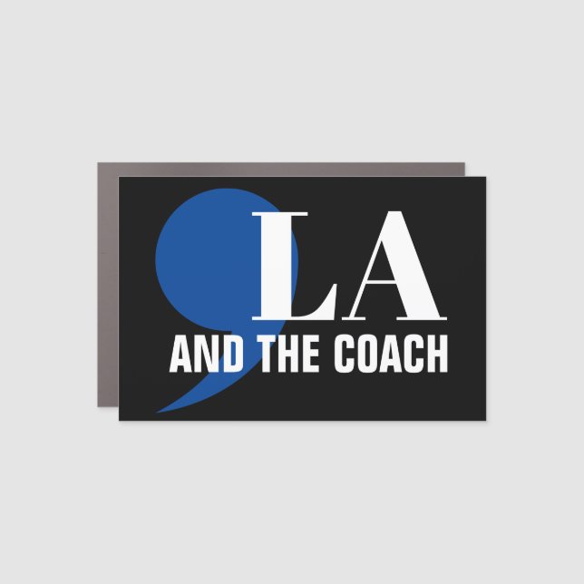 Comma La Kamala Harris Tim Walz Coach 2024 Commala Car Magnet (Front)