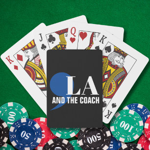 Comma La Kamala Harris Tim Walz Coach 2024 Commala Poker Cards