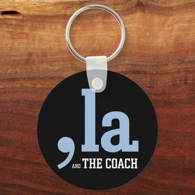 Comma La Kamala Harris Tim Walz Coach 2024  Keychain (Front)