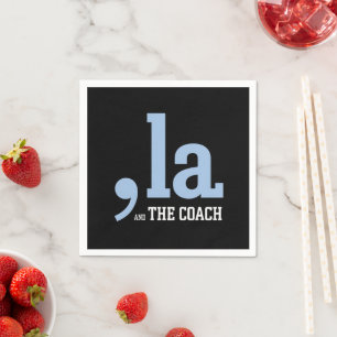 Comma La Kamala Harris Tim Walz Coach 2024 Napkins