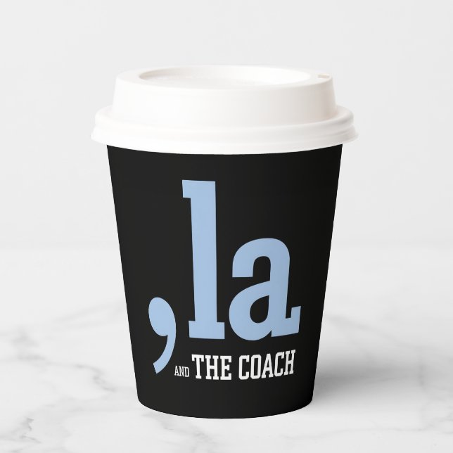 Comma La Kamala Harris Tim Walz Coach 2024  Paper Cups (Front)