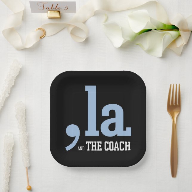 Comma La Kamala Harris Tim Walz Coach 2024  Paper Plates (Wedding)