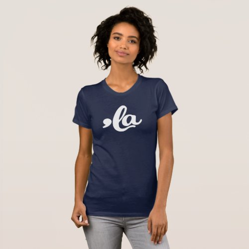 Comma La Kamala La _ Kamala Harris Navy V_Neck T_Shirt