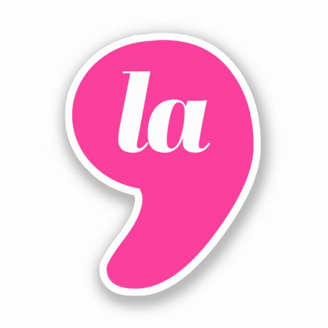 Comma La - Kamala Pink Sticker (Front)