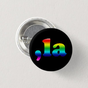 Comma La kamala pronunciation rainbow pride black Button
