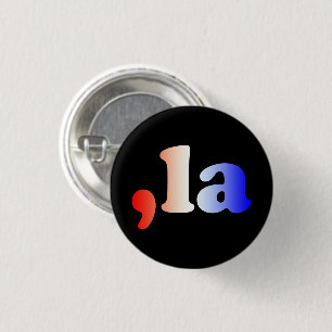 Comma La kamala red white blue gradient text black Button