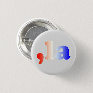 Comma La kamala red white blue gradient text gray Button