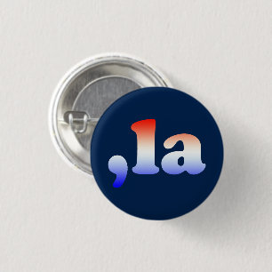 Comma La kamala red white blue typography blue Button