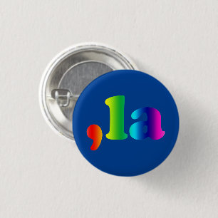 Comma La kamala typography gradient rainbow blue Button